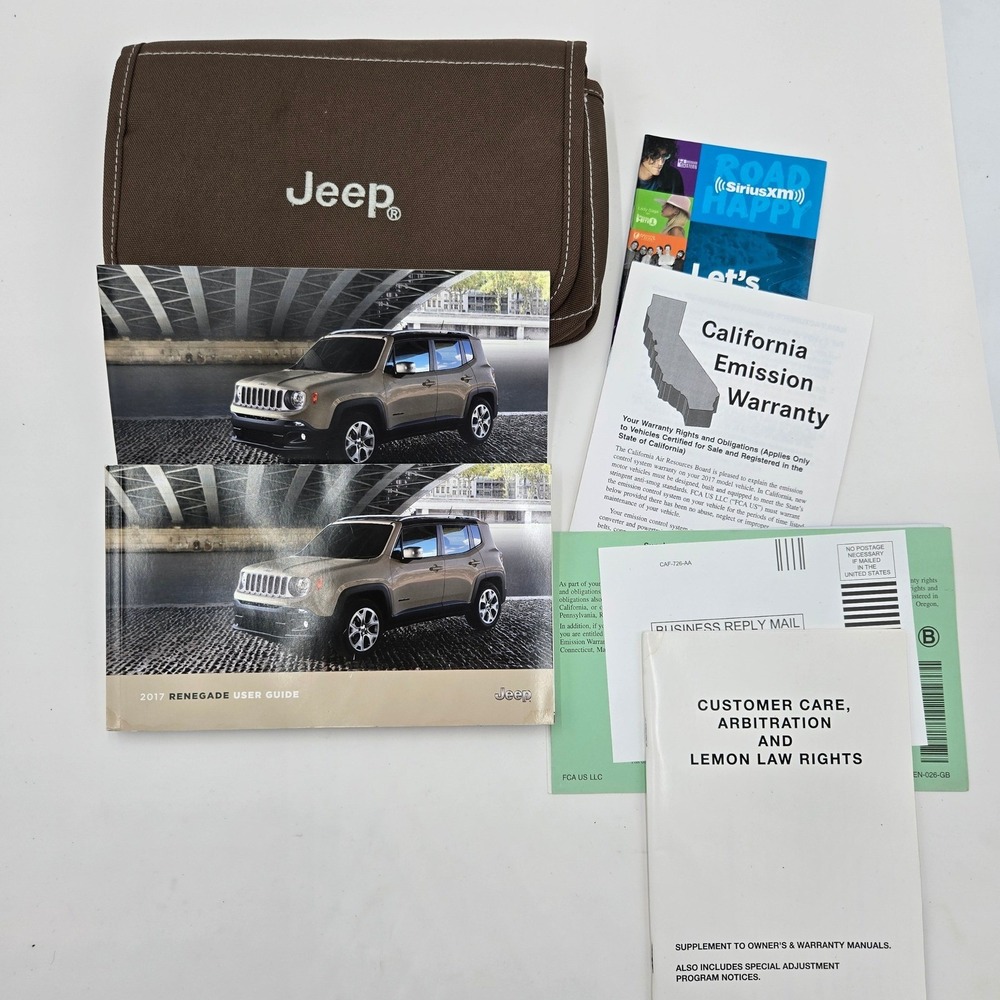 2017 Jeep Renegade Owner's Manual User Guide Set OEM Case Warranty Booklet